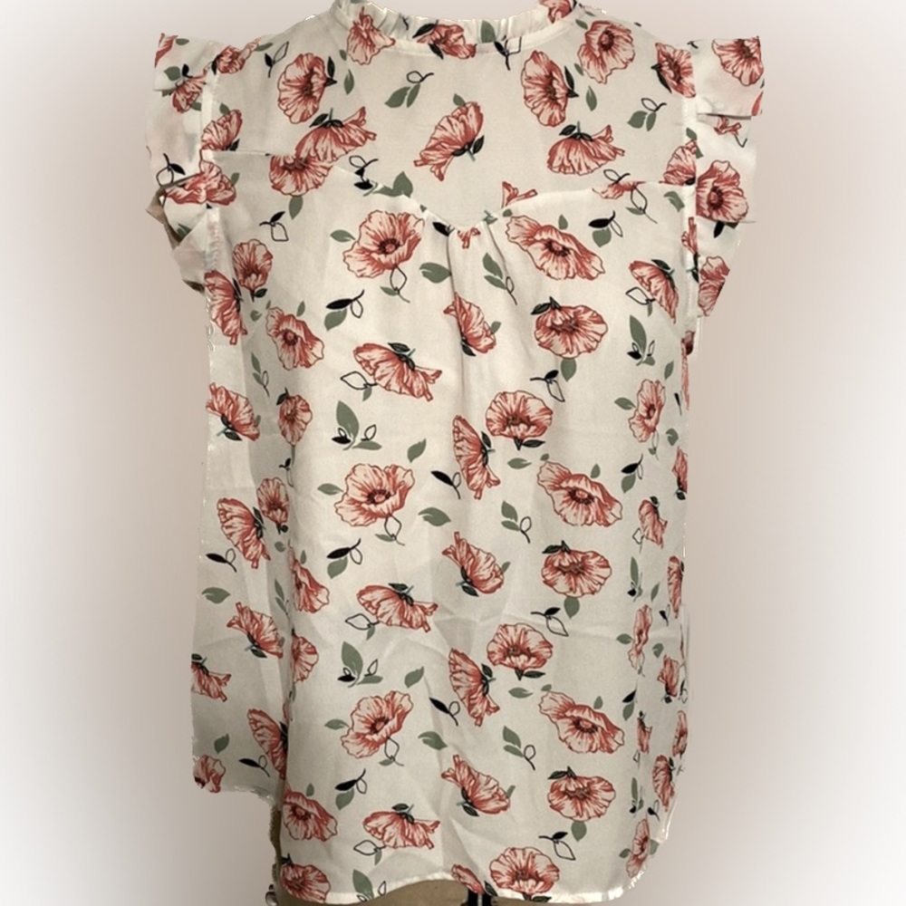 Monteau Floral Dress Top - Size XL